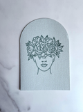 Arched Floral Crown Card | Minimalist Arched Design