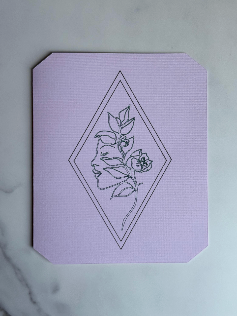 Botanical Silhouette Empowerment Card | Elegant Empowerment Design