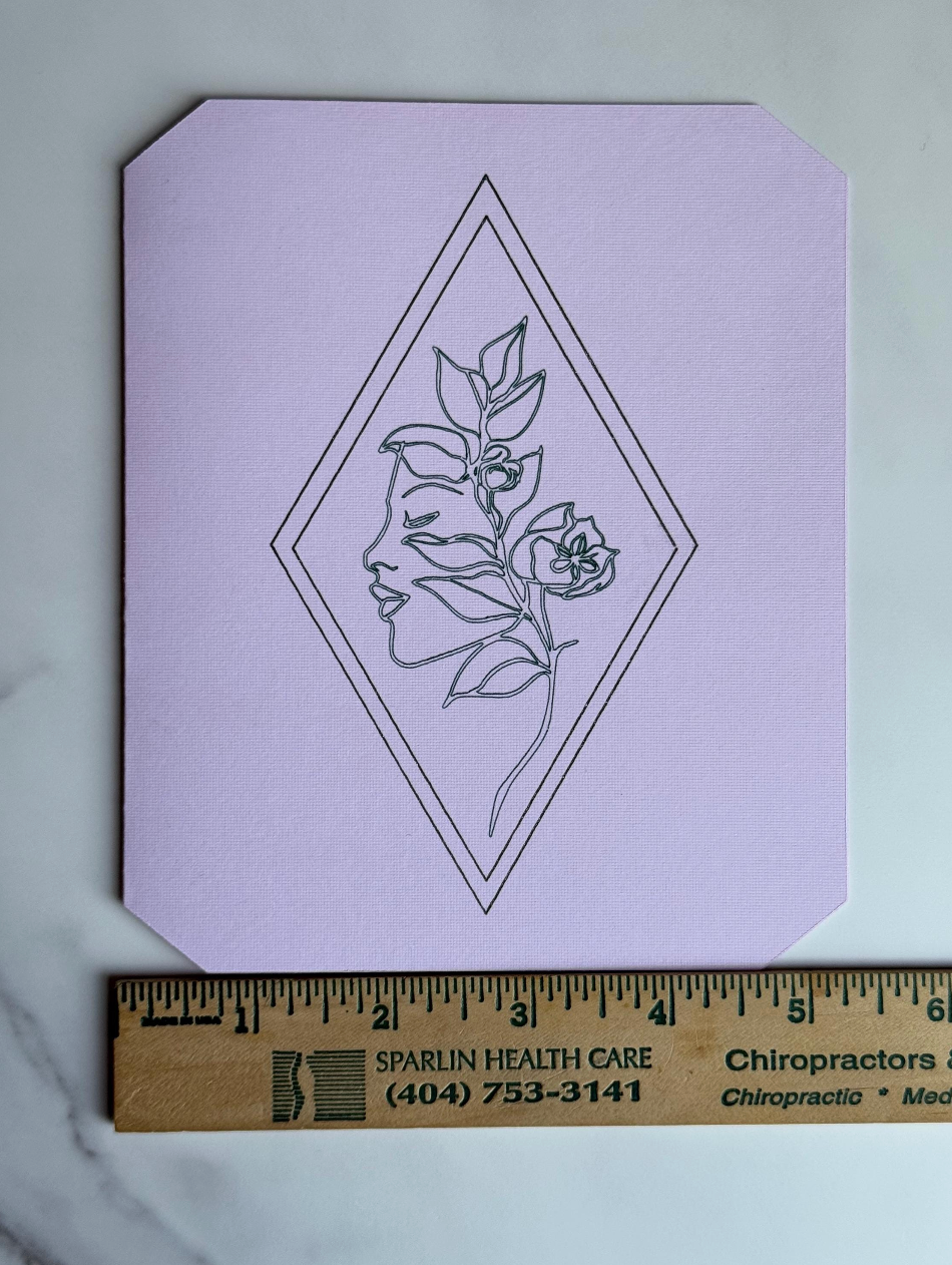 Botanical Silhouette Empowerment Card | Elegant Empowerment Design