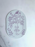 Floral Butterfly Arched Card  | Elegant Arched Design
