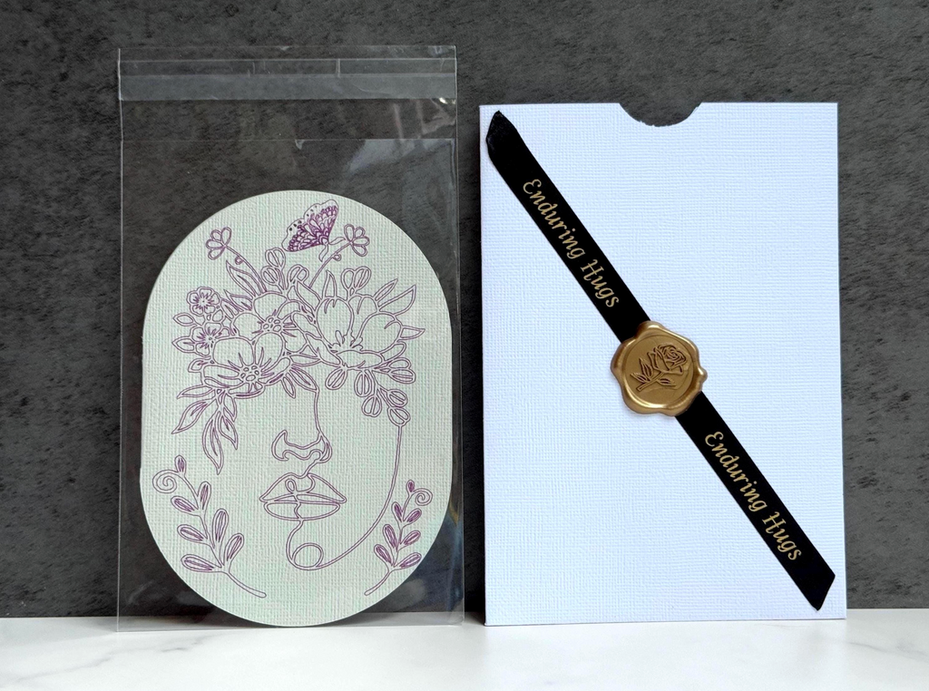 Floral Butterfly Arched Card  | Elegant Arched Design