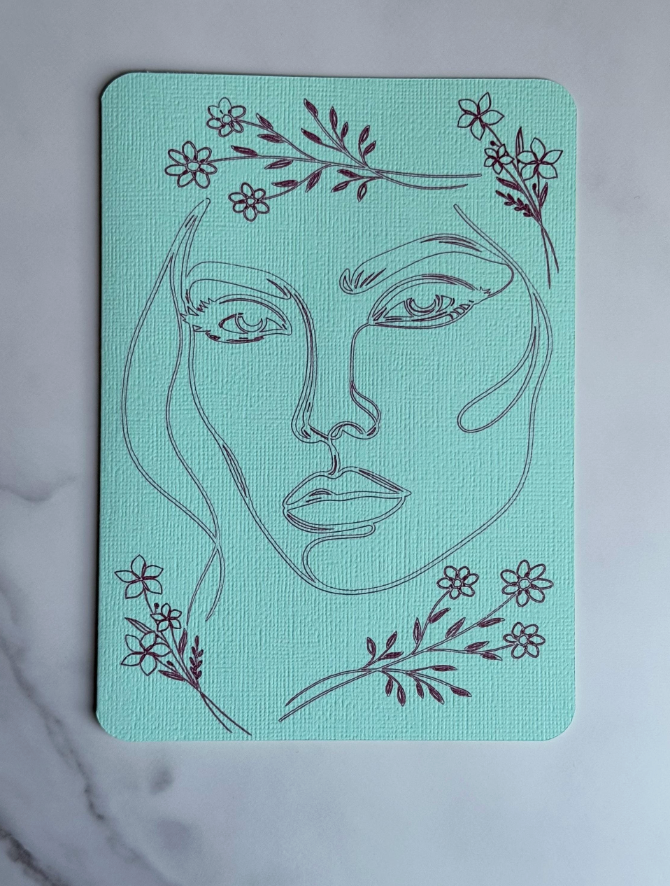 Serene Floral Portrait Card | Growth Mindset Gift for Women & Friends