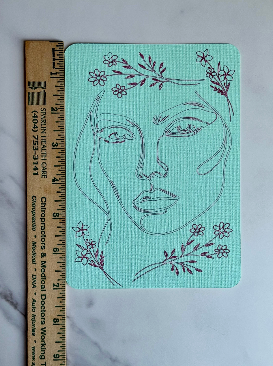 Serene Floral Portrait Card | Growth Mindset Gift for Women & Friends