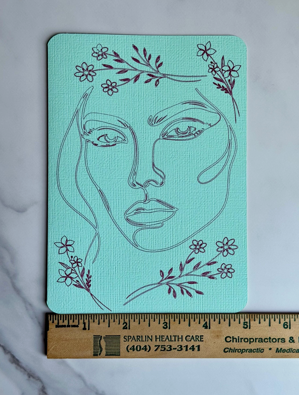 Serene Floral Portrait Card | Growth Mindset Gift for Women & Friends