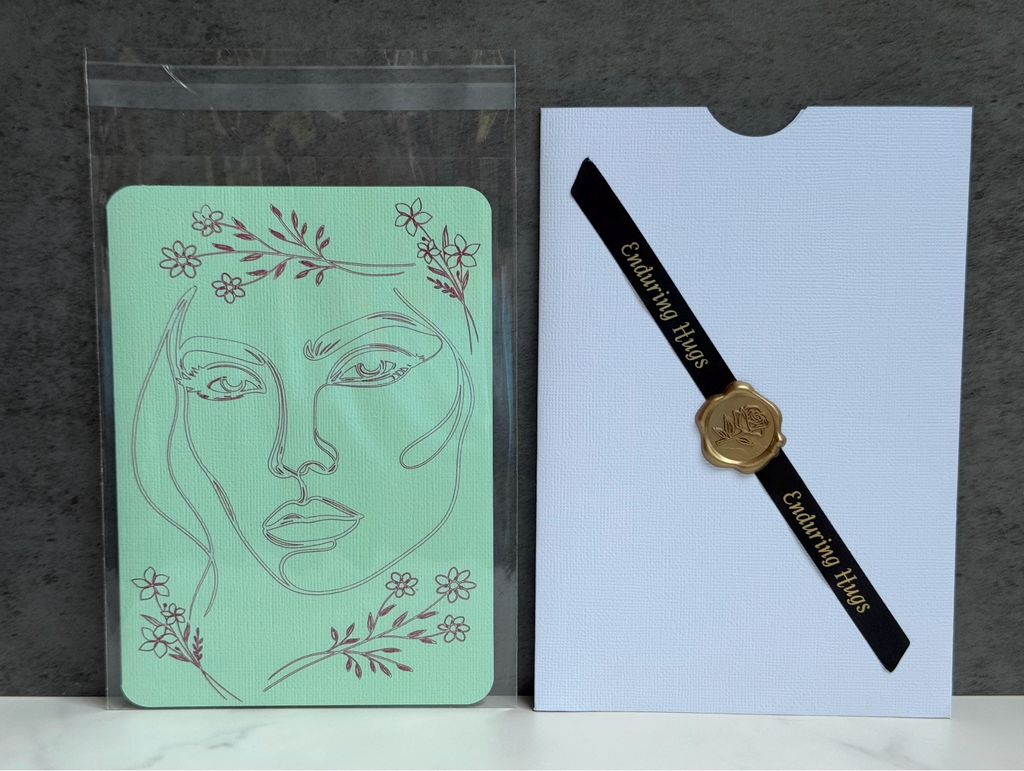 Serene Floral Portrait Card | Growth Mindset Gift for Women & Friends
