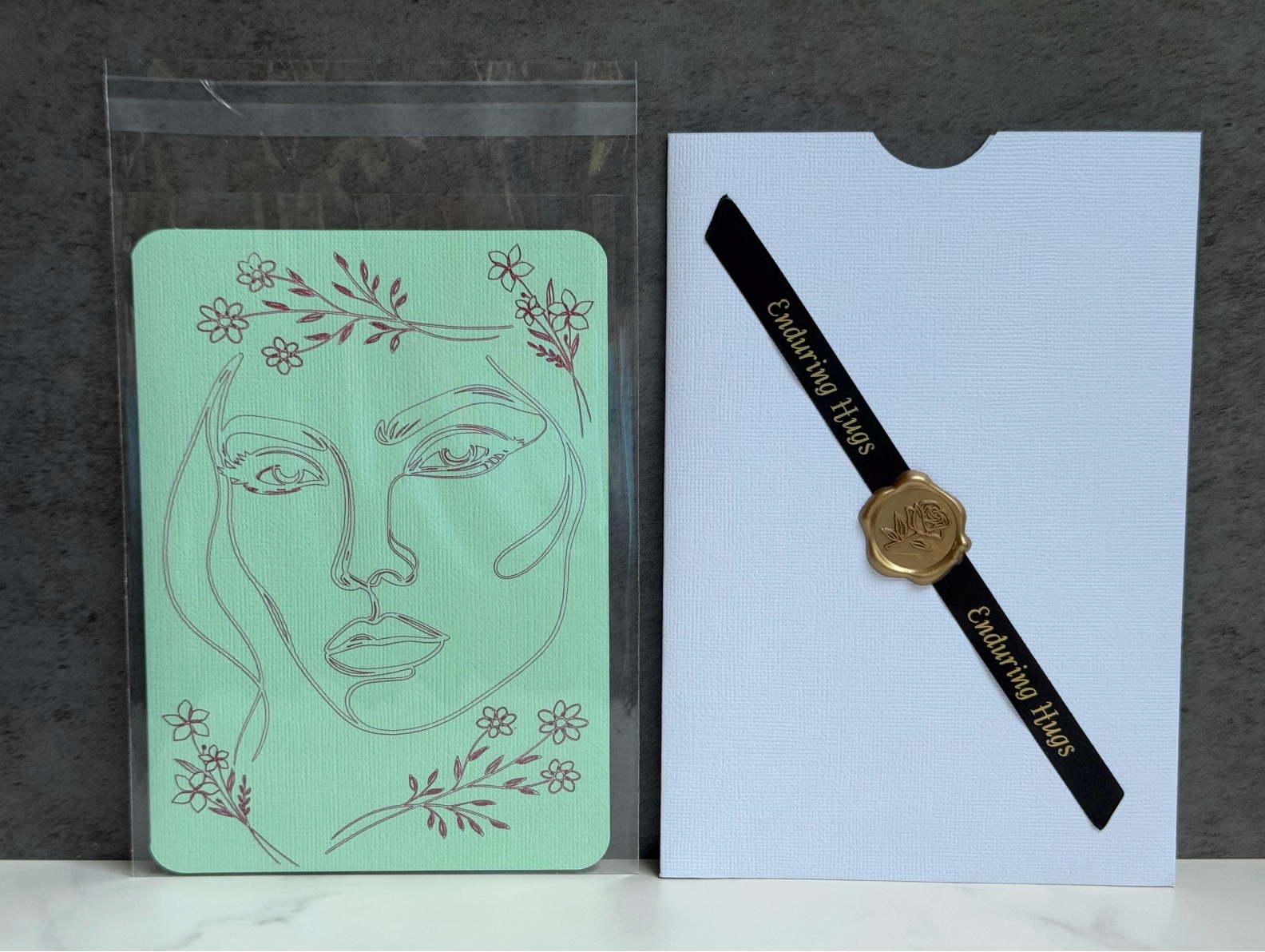 Serene Floral Portrait Card | Growth Mindset Gift for Women & Friends