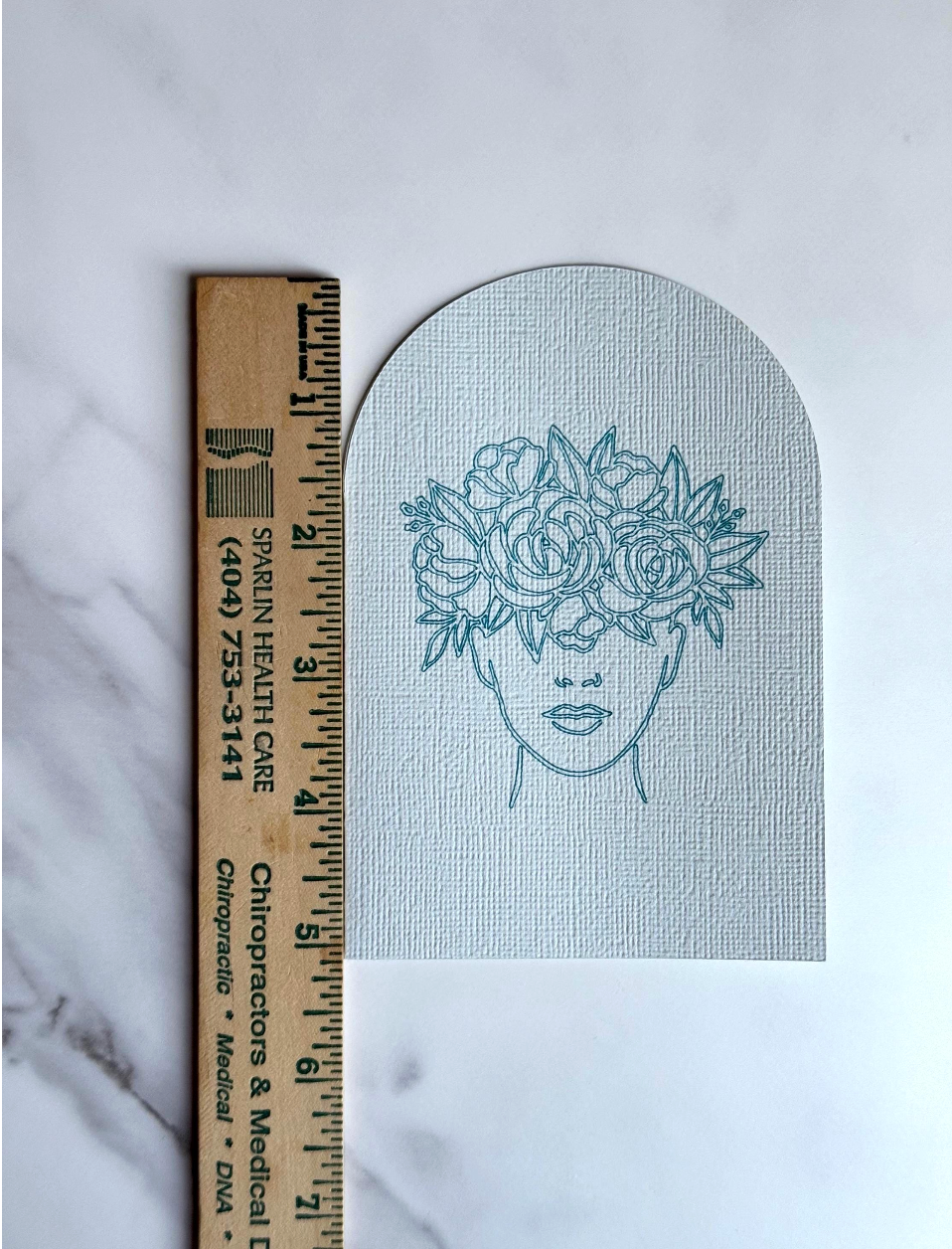 Floral Crown Arched Card | Elegant Arched Design