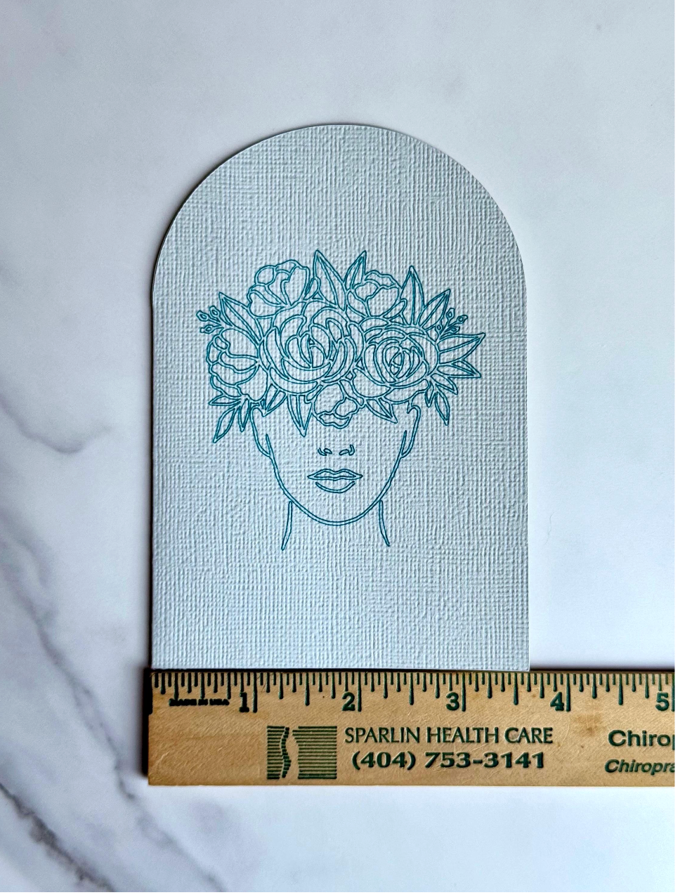 Floral Crown Arched Card | Elegant Arched Design