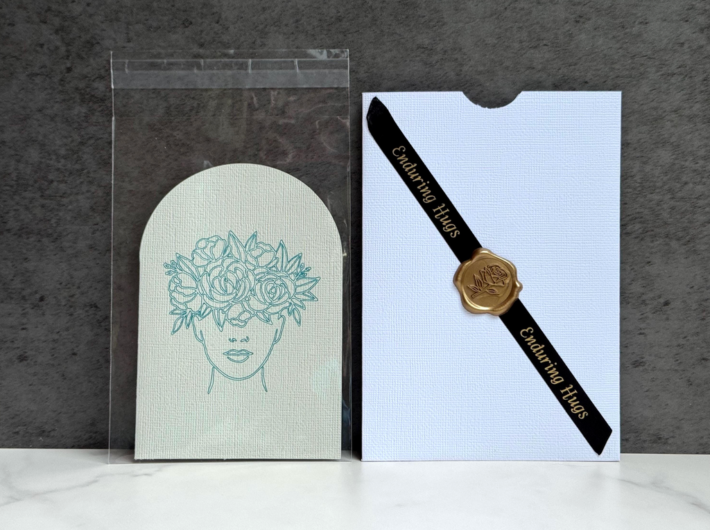 Floral Crown Arched Card | Elegant Arched Design