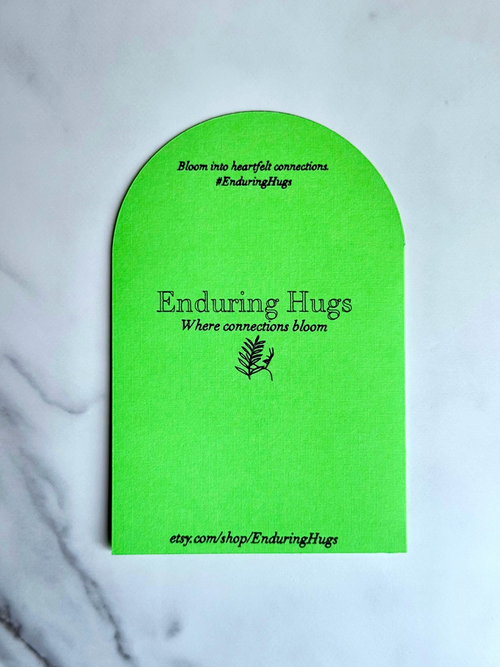 Bold Green Floral Arched Card | Modern Arched Design
