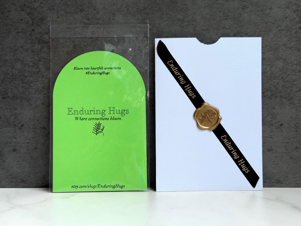 Bold Green Floral Arched Card | Modern Arched Design