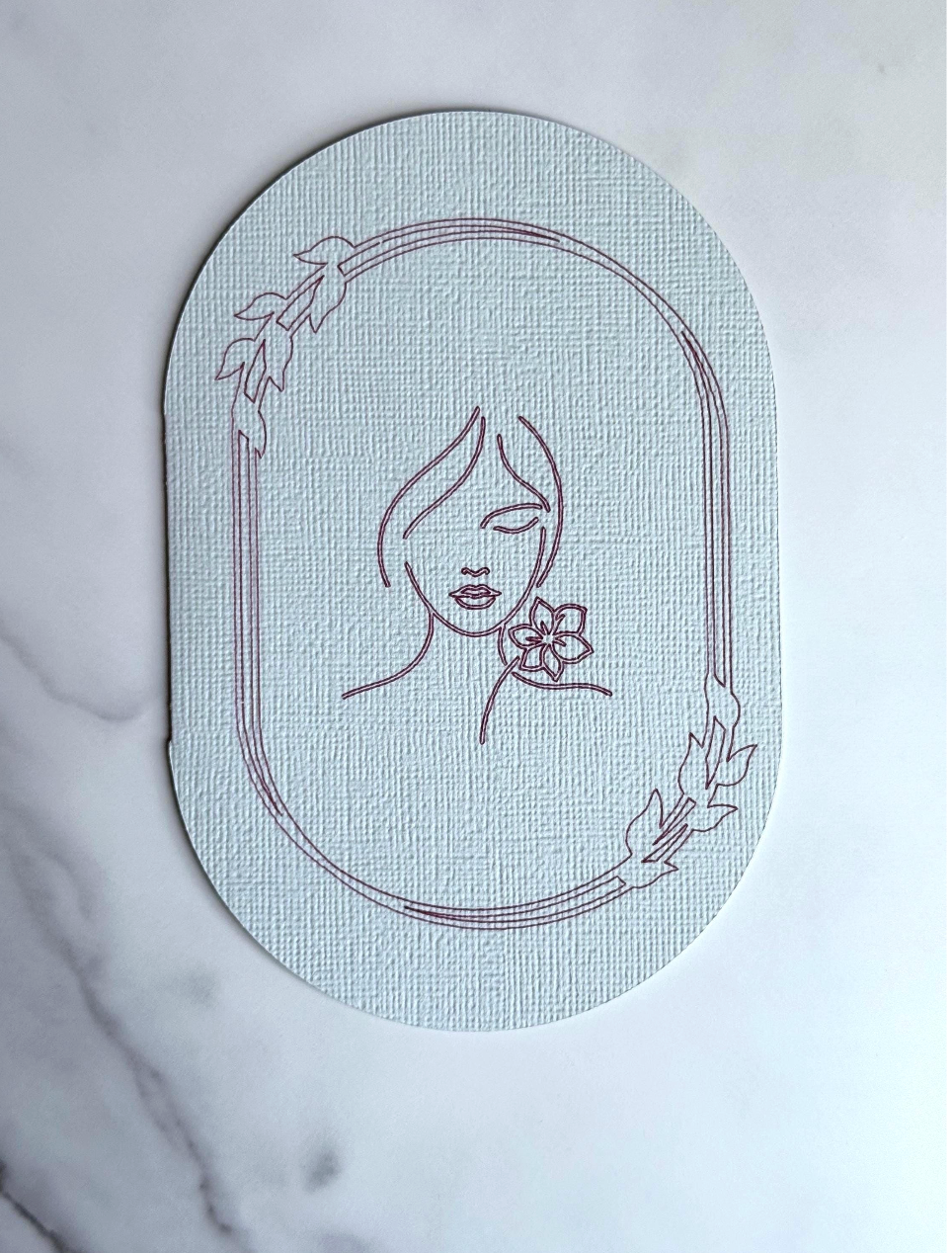 Elegant Floral Silhouette Greeting Card